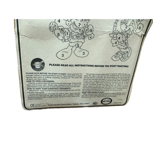 Vintage Disney Mickeys Gallery 4-Pc Christmas Ornaments Donald Minnie Painting - Picture 4 of 4